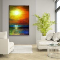 Sunset Over Calm Waters from the Scenics Collection, Wall Display Sunset Over Calm Waters from the Scenics Collection, Wall Display