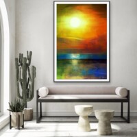 Sunset Over Calm Waters from the Scenics Collection, Wall Display Sunset Over Calm Waters from the Scenics Collection, Wall Display