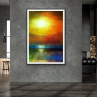 Sunset Over Calm Waters from the Scenics Collection, Wall Display Sunset Over Calm Waters from the Scenics Collection, Wall Display