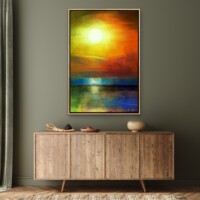 Sunset Over Calm Waters from the Scenics Collection, Wall Display Sunset Over Calm Waters from the Scenics Collection, Wall Display