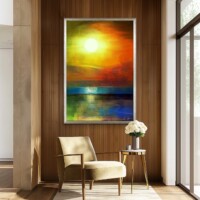Sunset Over Calm Waters from the Scenics Collection, Wall Display Sunset Over Calm Waters from the Scenics Collection, Wall Display