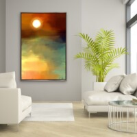 Sunset Over Golden Fields from the Scenics Collection, Wall Display Sunset Over Golden Fields from the Scenics Collection, Wall Display