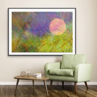 Sunset Over Grassy Fields from the Scenics Collection, Wall Display Sunset Over Grassy Fields from the Scenics Collection, Wall Display