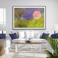 Sunset Over Grassy Fields from the Scenics Collection, Wall Display Sunset Over Grassy Fields from the Scenics Collection, Wall Display