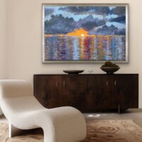 Sunset Reflecting On The Ocean from the Scenics Collection, Wall Display Sunset Reflecting On The Ocean from the Scenics Collection, Wall Display